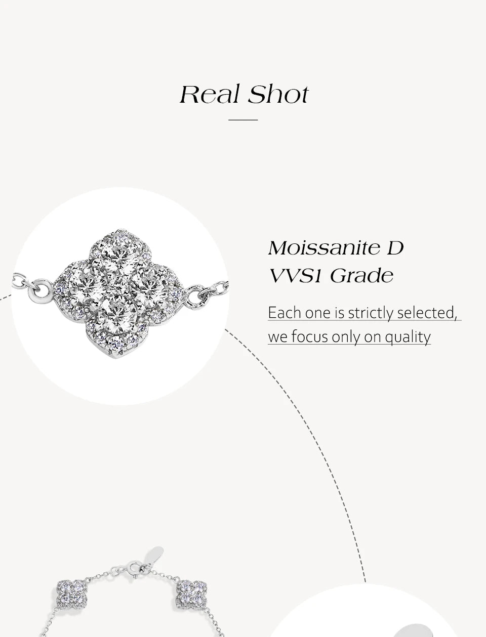 ATTAGEMS Full Moissanite Luxury Bracelet D VVS1 For Women Real S925 Sterling Silver Gold Plated Lucky Engagement Wedding Jewelry