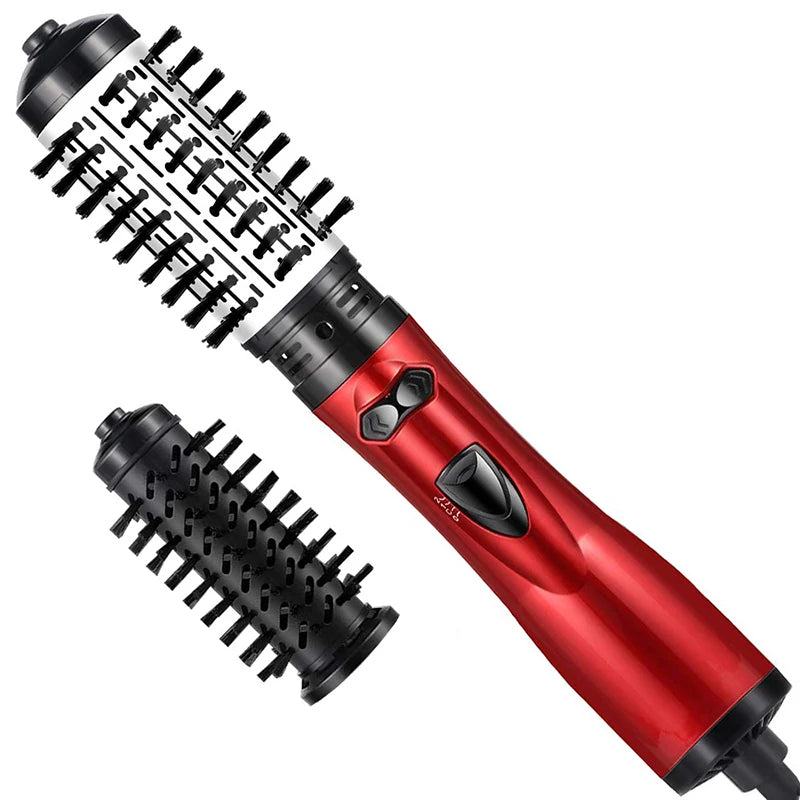 Hair Curler Straightening Brush Ceramic Tourmaline Multi Styler Rotating Hair Dryer With 5 Heat Adjustments for Dry Hair