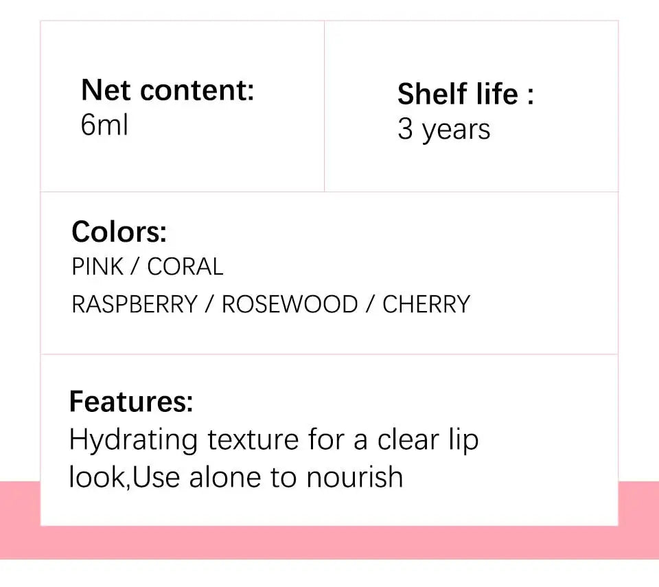 6ml Crystal Jelly Lip Oil Moisturizing Plumping Safety Lip Gloss Sexy Plump Hydrating Texture Lip Makeup Lips Care Cosmetics