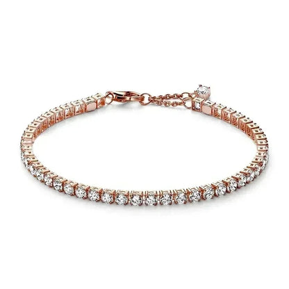 Hot selling 925 Sterling Silver Exquisite Stars Heart-shaped All Zircon Tennis Bracelet Luxurious Charm Bracelet Surprise Gifts