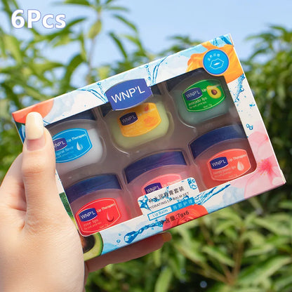 4/6/8pcs Fruit Series Lip Balm Set Set Moisturizing Refreshing Non-sticky Anti-Cracked Lip Mask Vaseline for Lips Makeup