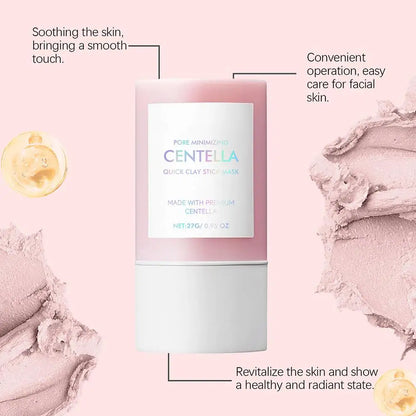 Centella Clay Stick Mask Pore Minimizing Quick Moisturizing Soothing Facial Brightening Face Mask Skin Care 27g