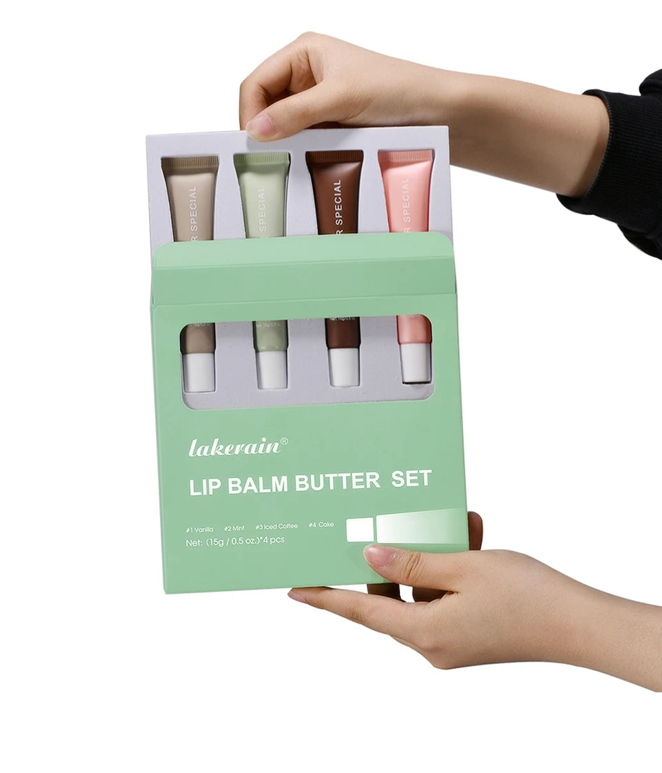 Lip Balm Set Lip Gross 4 Pack 1Kit Deep Moisturizing Lip Glaze Smoothing Color Lips Oil Long Lasting Nourishing Lips Care