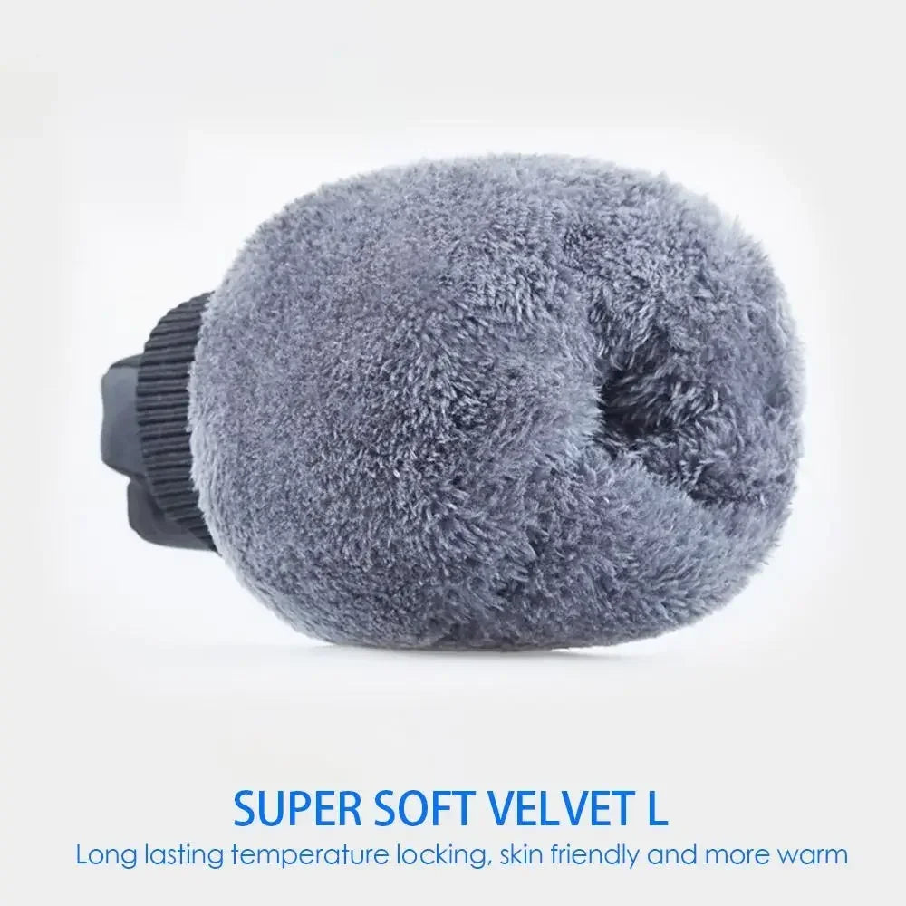 2025 Winter Snowboard Ski Gloves PU Leather Non-slip Touch Screen Waterproof Motorcycle Cycling Fleece Warm Riding Gloves