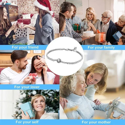 Hot selling 925 Sterling Silver Exquisite Stars Heart-shaped All Zircon Tennis Bracelet Luxurious Charm Bracelet Surprise Gifts