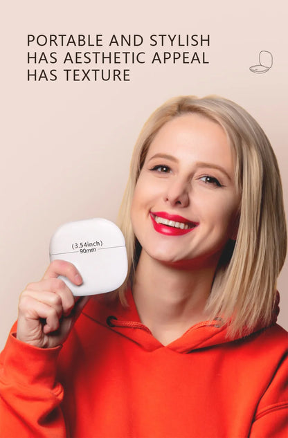 Mini Compact Foldable Pocket Hand Led Makeup Mirror With Led Light 5x/10x Magnification Rechargeable And Small