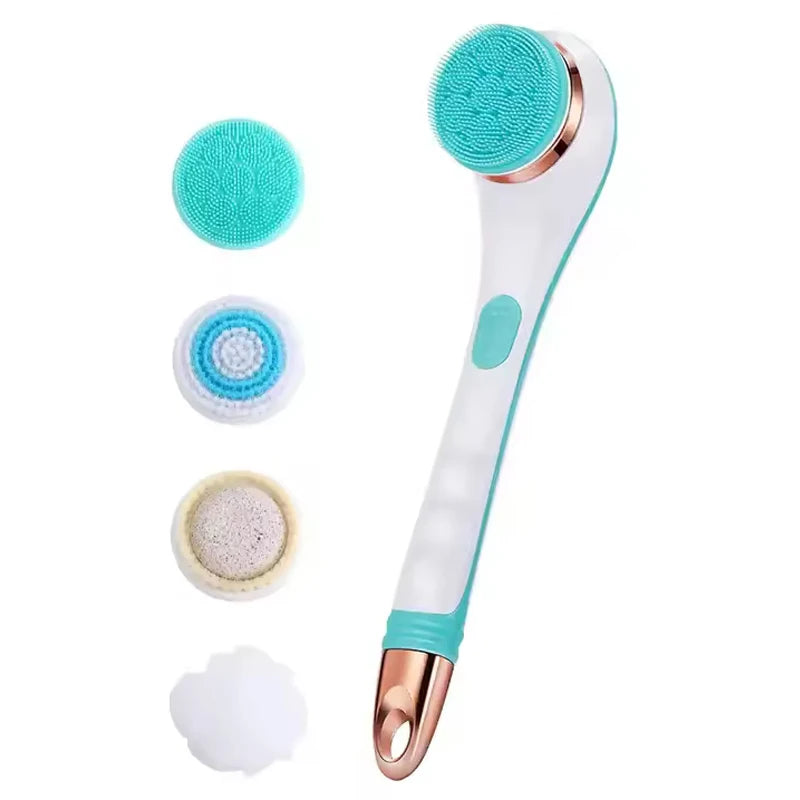 Multi-Function Long Handle Electric Silicone Soft Cleaning Home Use Massage Body Bath Brush