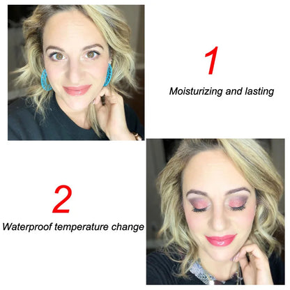 CmaaDu High Quality Warm Color Changing Lip Gloss Lipstick Jelly Abundance Color Shining Nutritious Lipgloss Glitter Lip Care