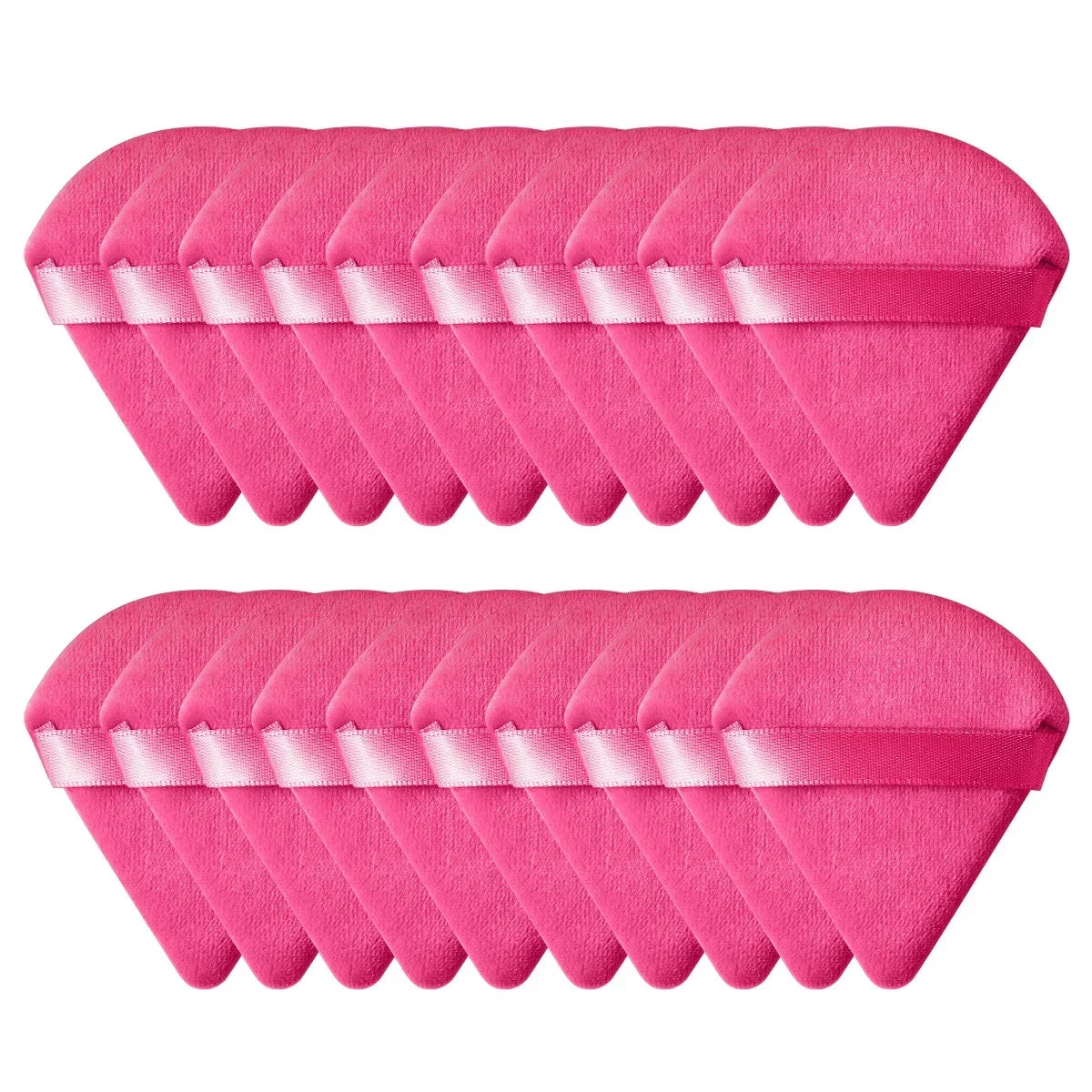 10/20Pcs Triangle Velvet Powder Puff Pizza Flours Mini Face Makeup Sponge Cosmetics Washable Lightweight Makeup Tool