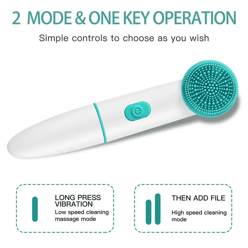Acne Pore Blackhead Silicone Cleaner Electric Face Cleansing Brush for Facial Skin Care Wash Beauty & Personal Care Product